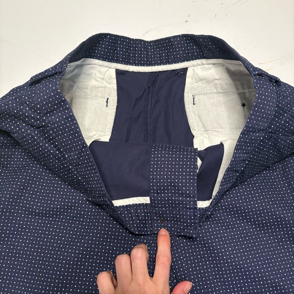 Michael Kors Dark Blue Patterned Men's Shorts - Picture 4 of 13